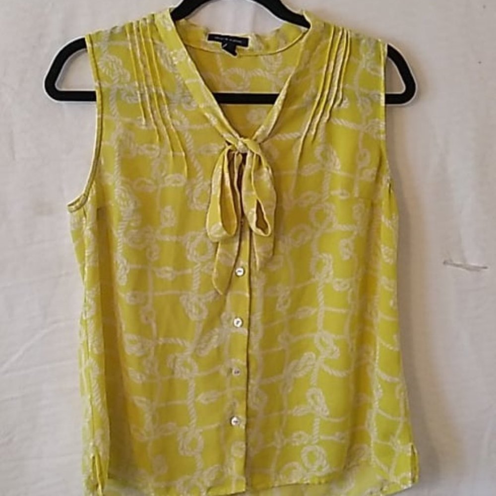 Tommy Hilfiger Yellow knot women's BLOUSE